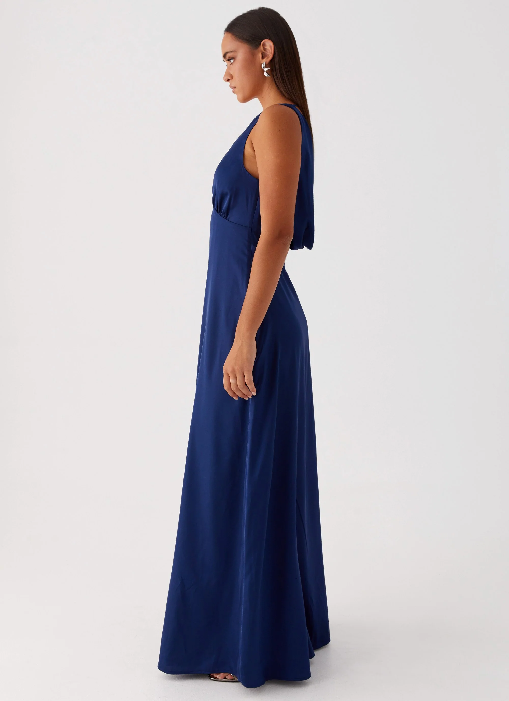 Winnie Cowl Back Maxi Dress - Navy - Image 5