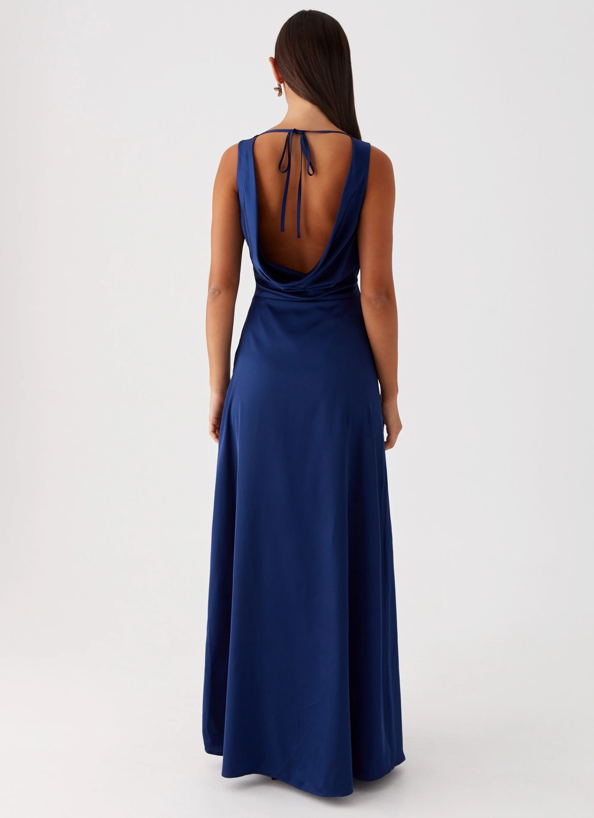 Winnie Cowl Back Maxi Dress - Navy - Image 7