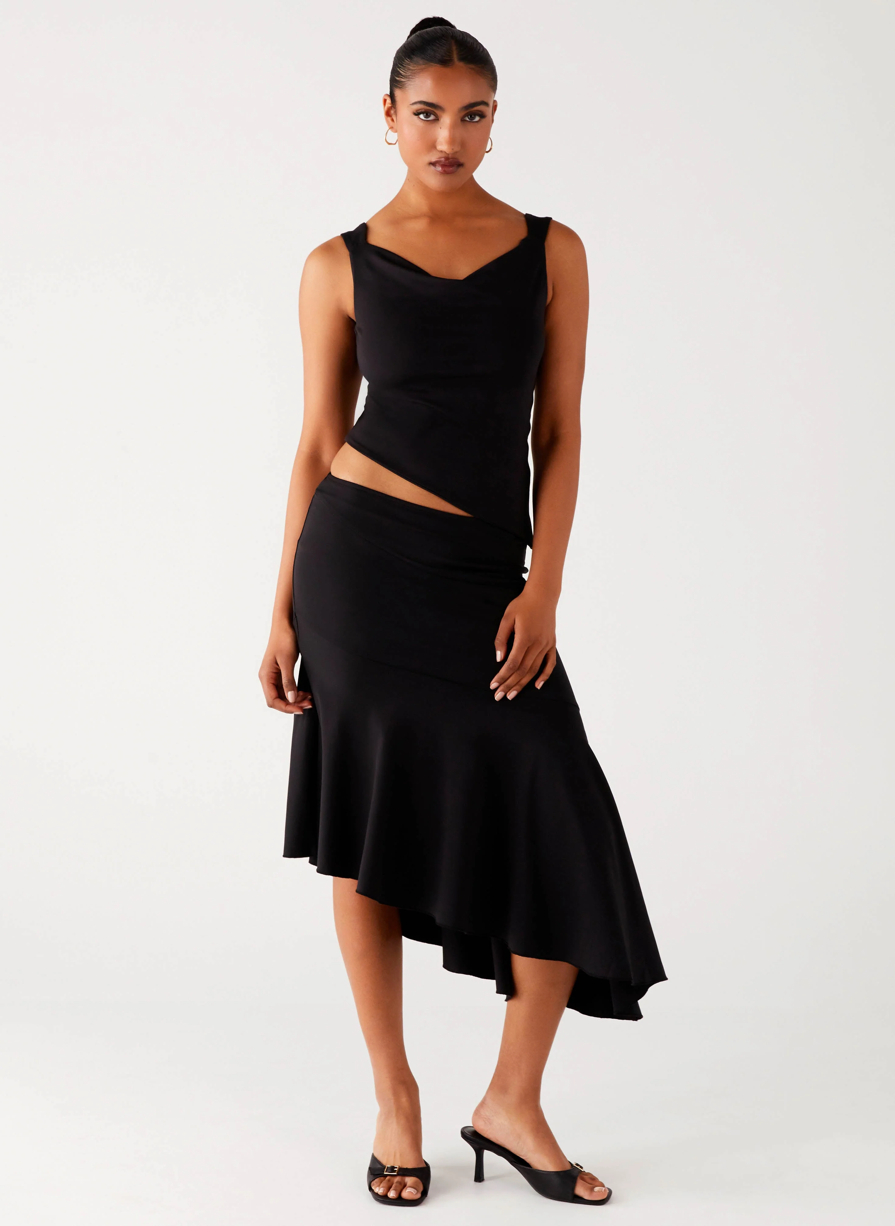 Wonderlust Midi Skirt - Black - Image 6