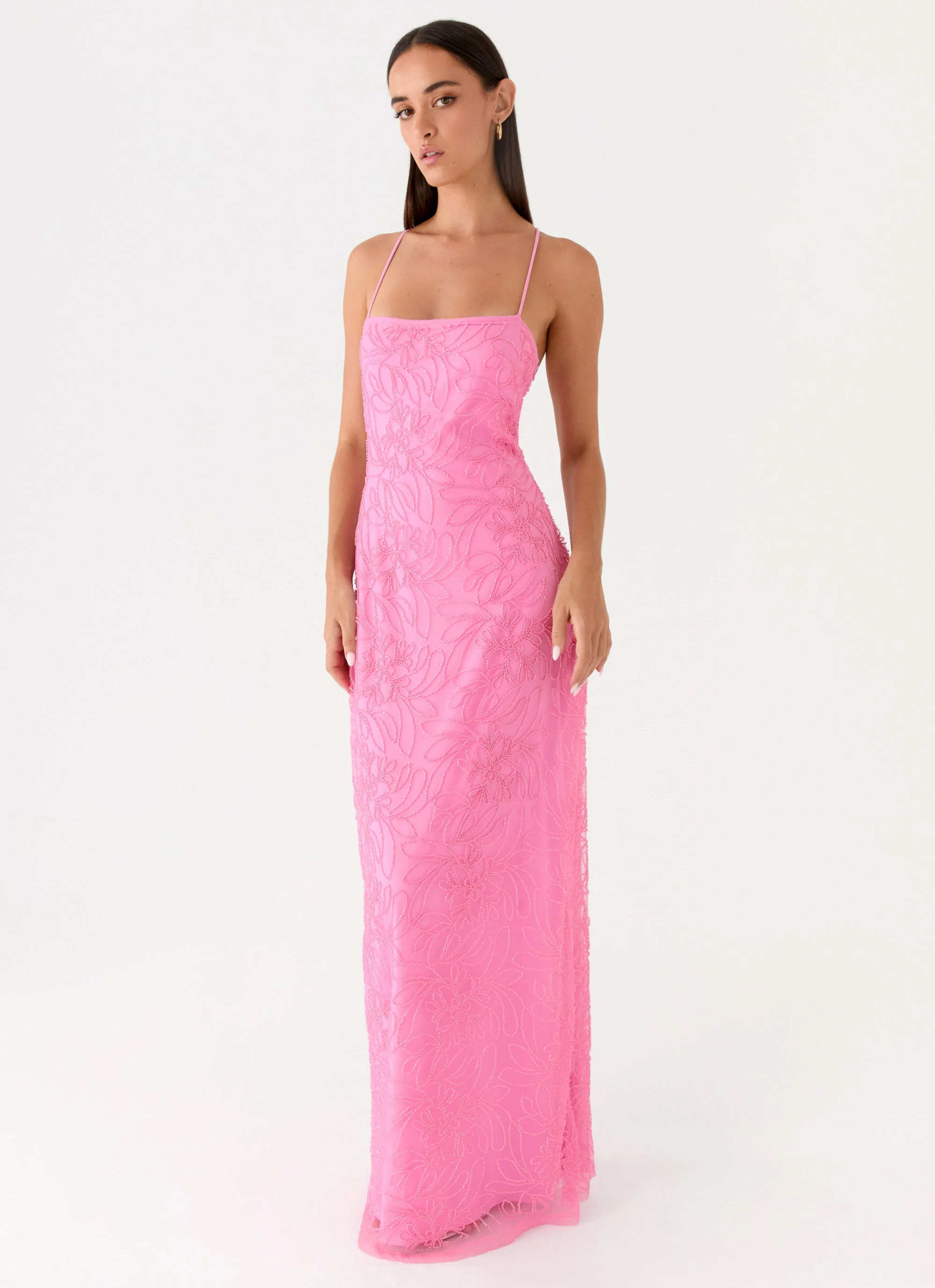 Wonyoung Beaded Maxi Dress - Pink - Image 6