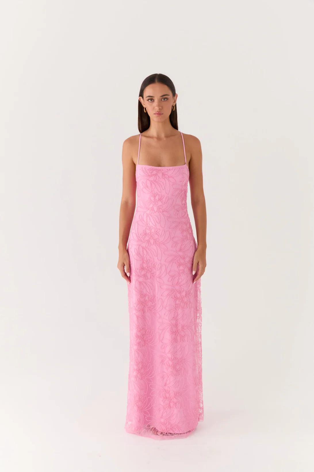 Wonyoung Beaded Maxi Dress - Pink - Image 8