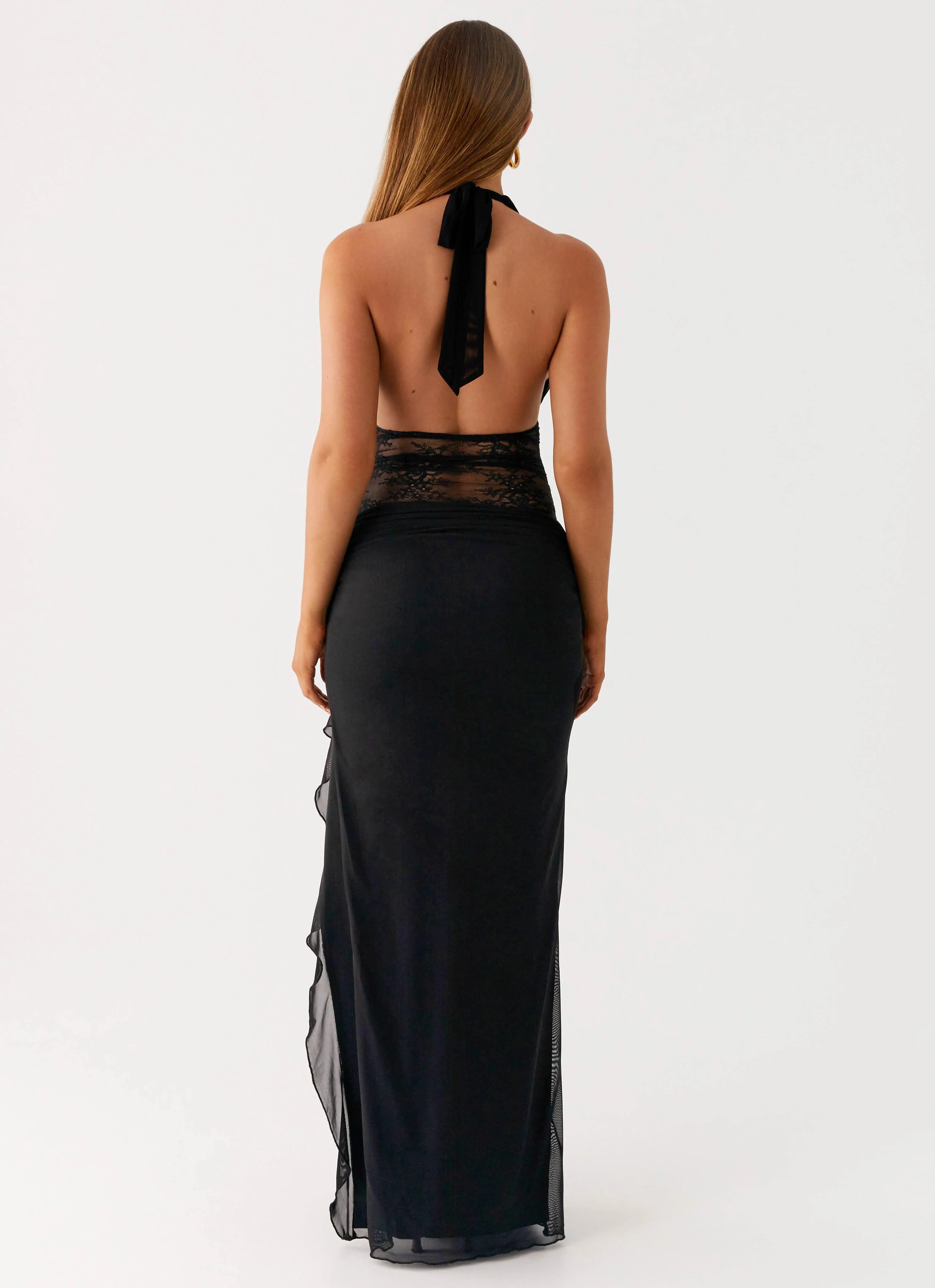 Wrenna Halter Neck Maxi Dress - Black - Image 7