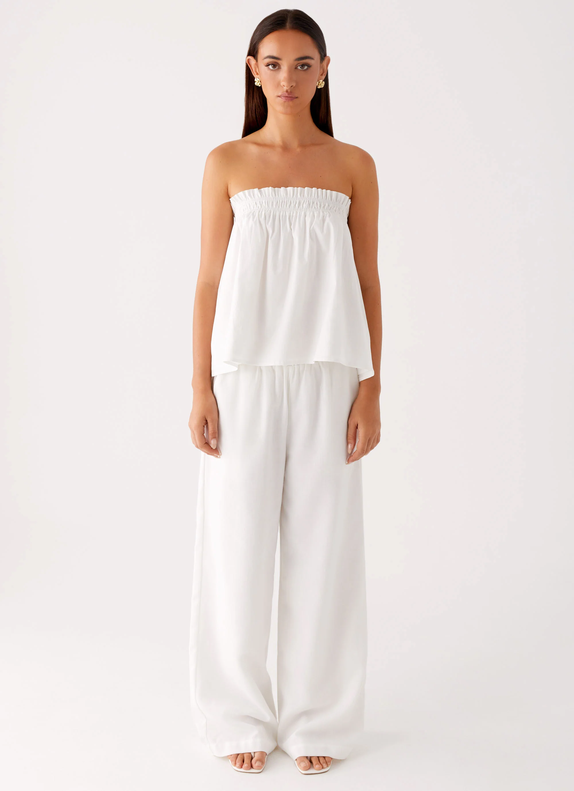Wynter Babydoll Top - White - Image 2