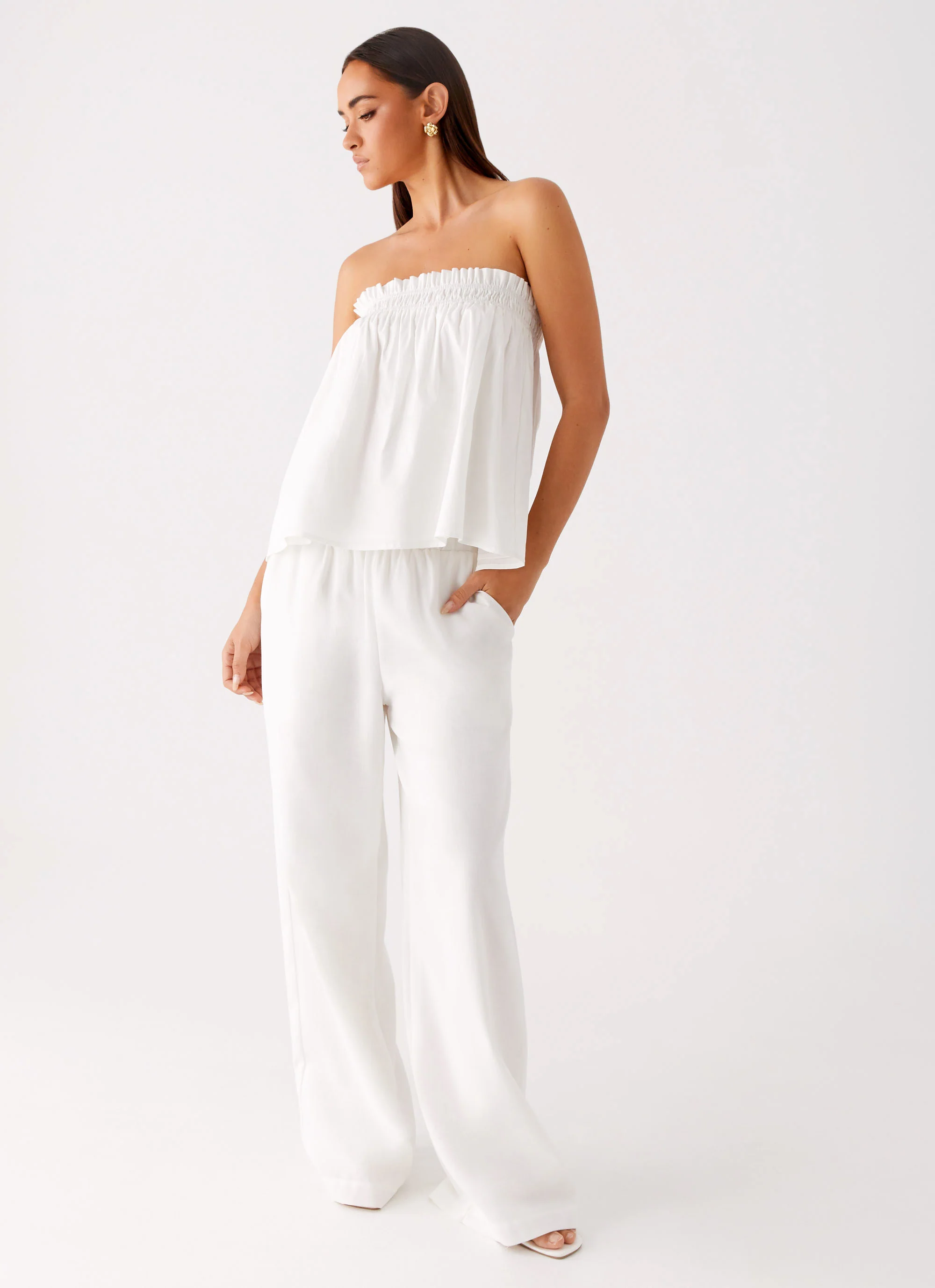 Wynter Babydoll Top - White - Image 5