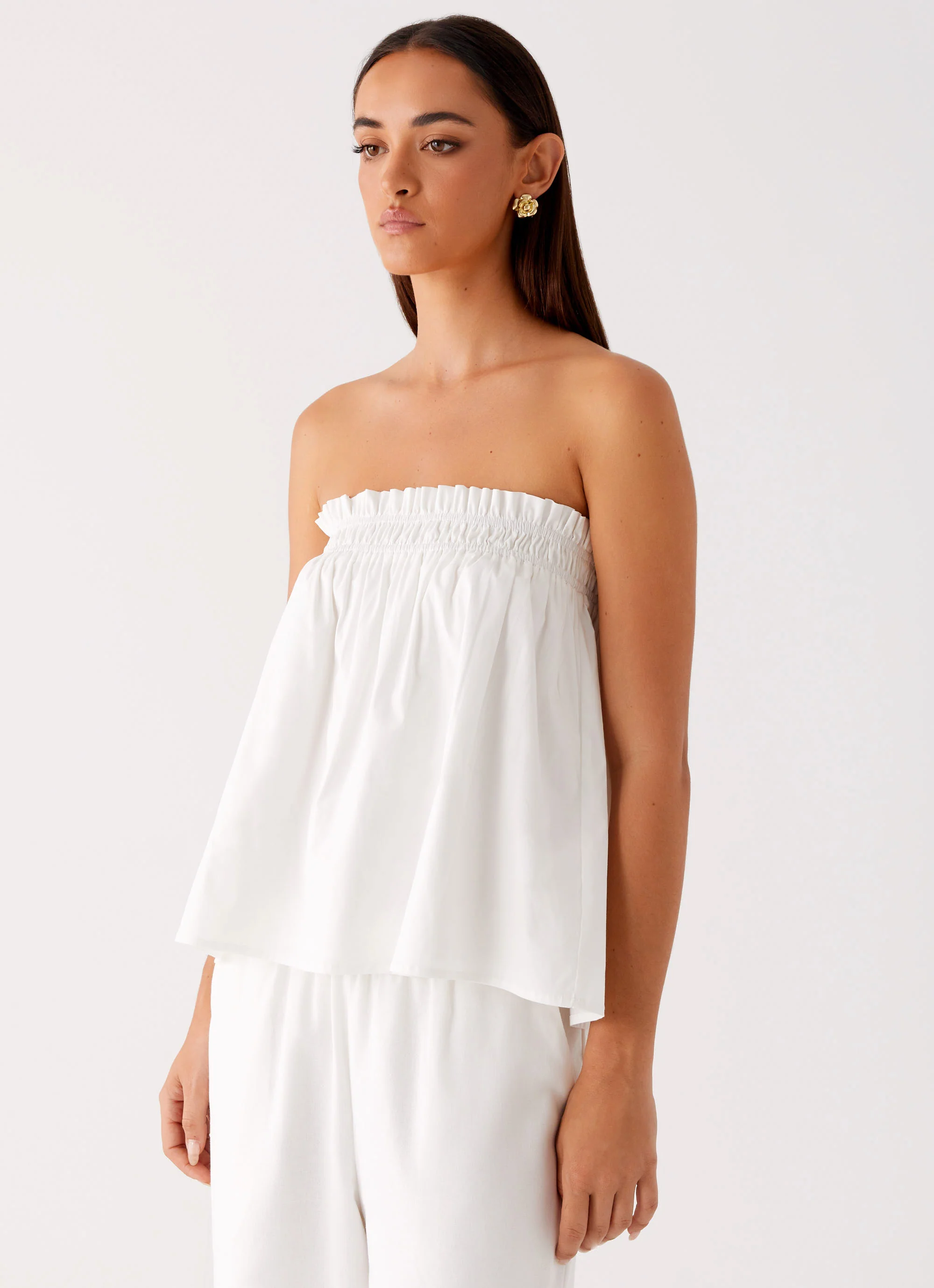 Wynter Babydoll Top - White - Image 6