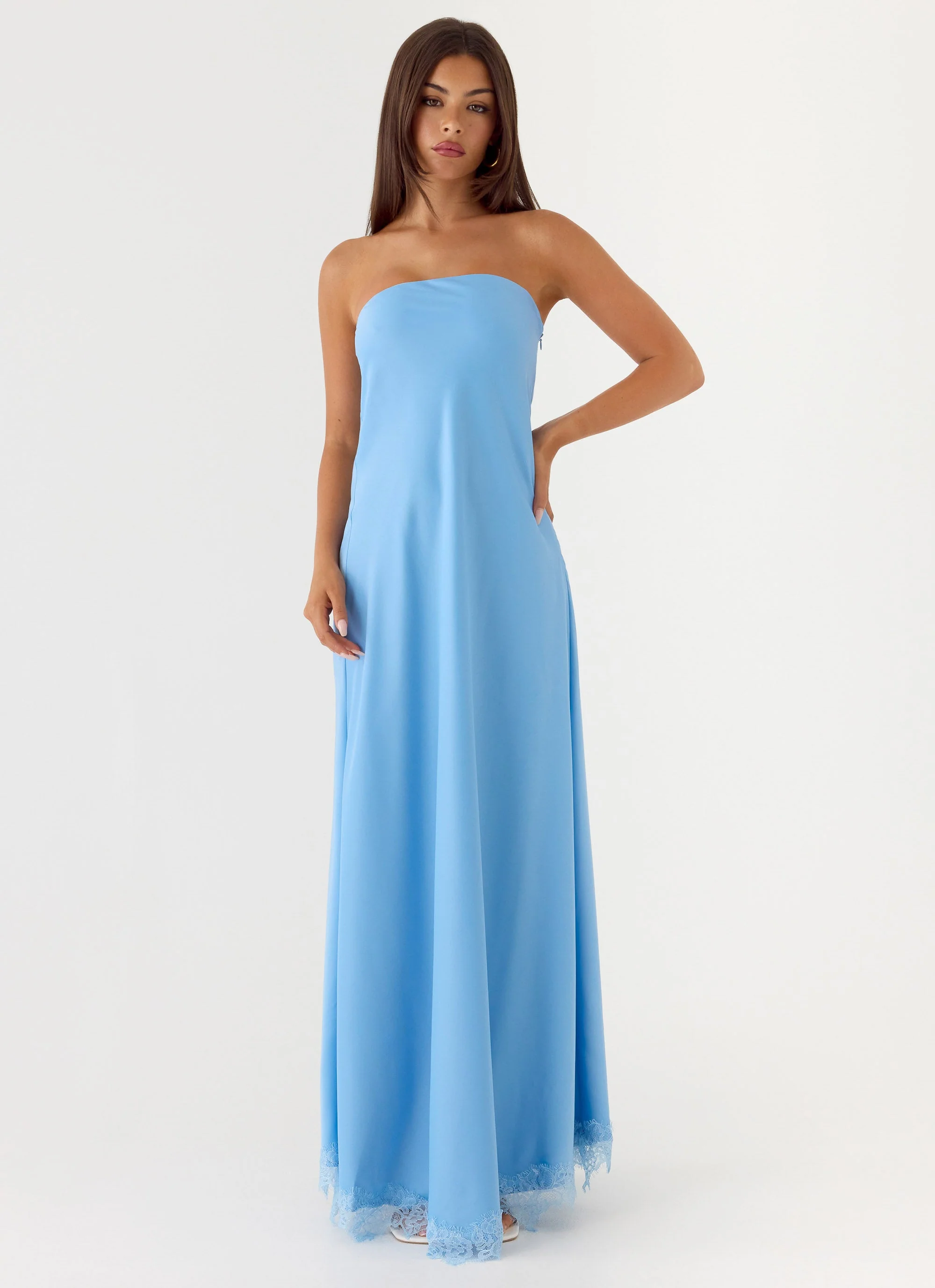 Yanina Strapless Maxi Dress - Blue - Image 5