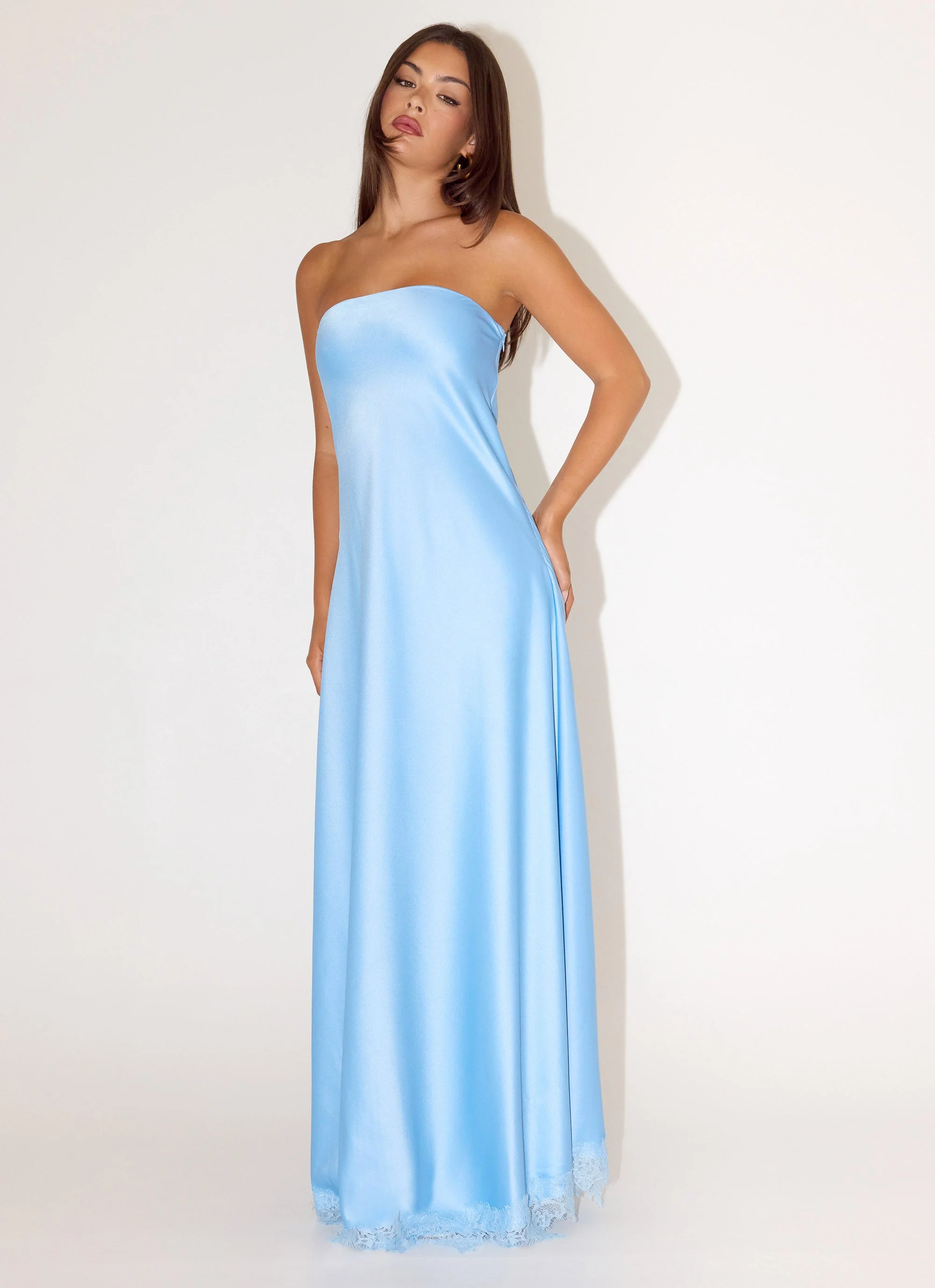 Yanina Strapless Maxi Dress - Blue - Image 6