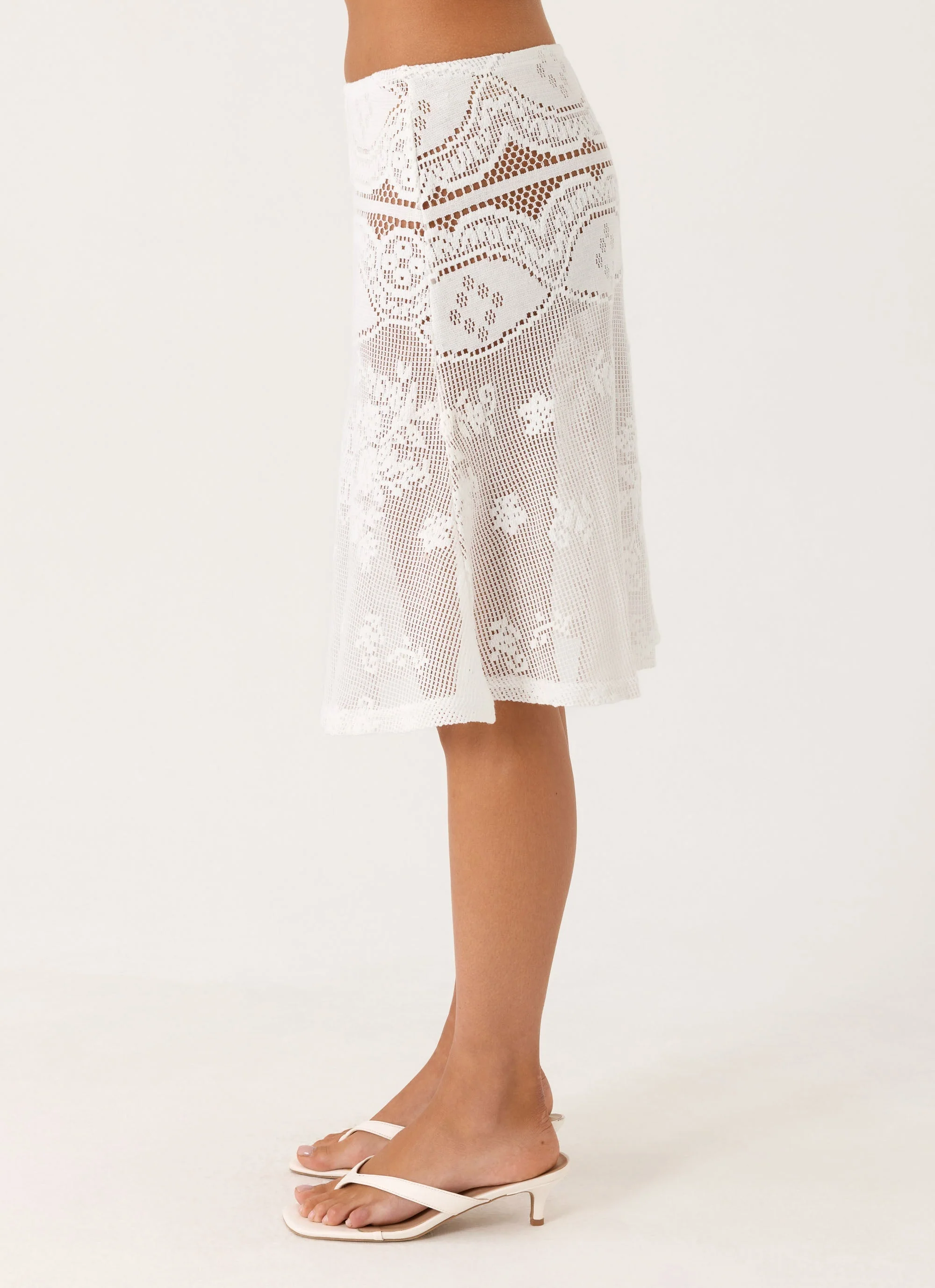 Yanna Midi Skirt - White - Image 4