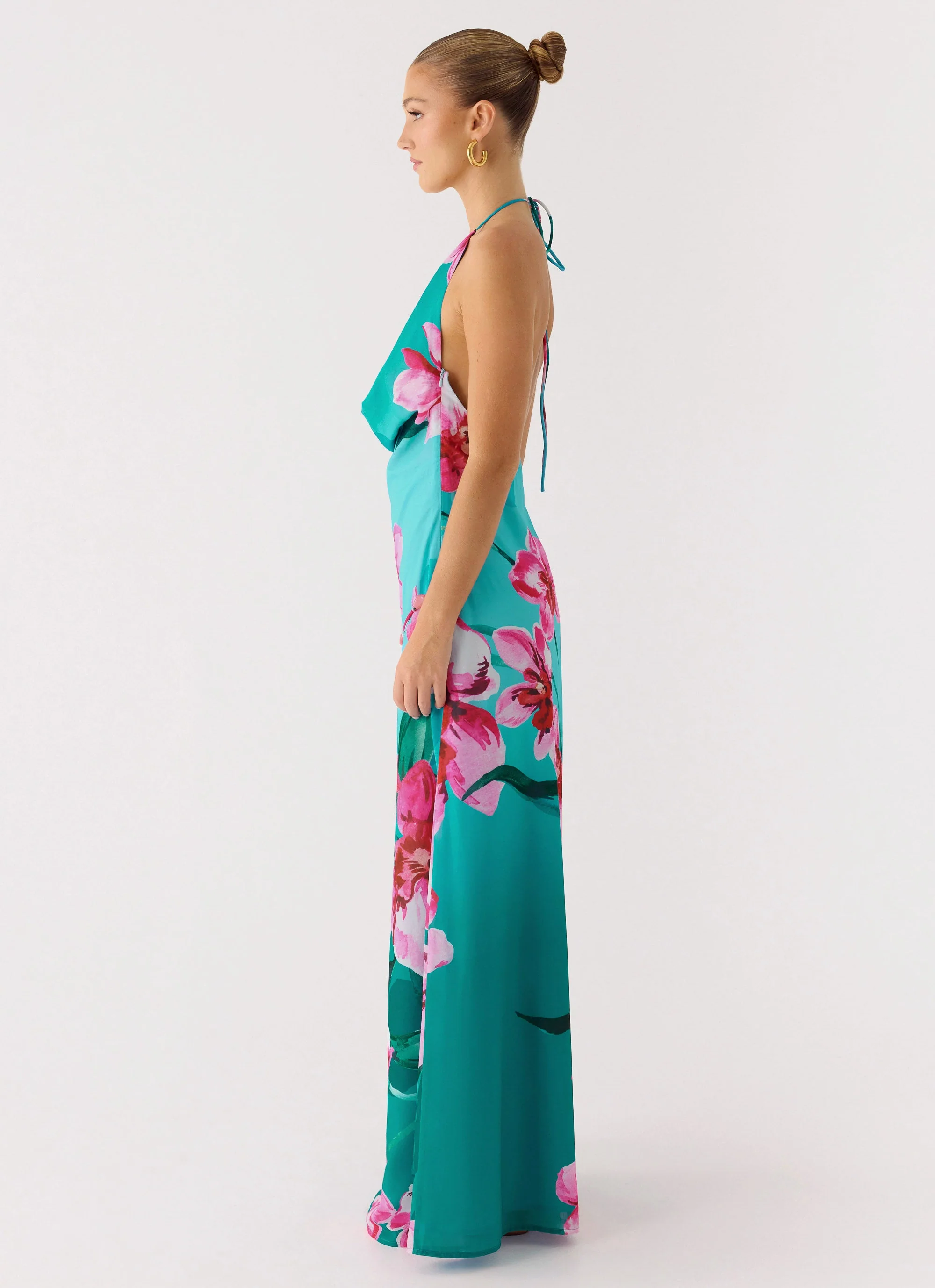 Yoon Beaded Cowl Maxi Dress - Petal Reef - Image 2