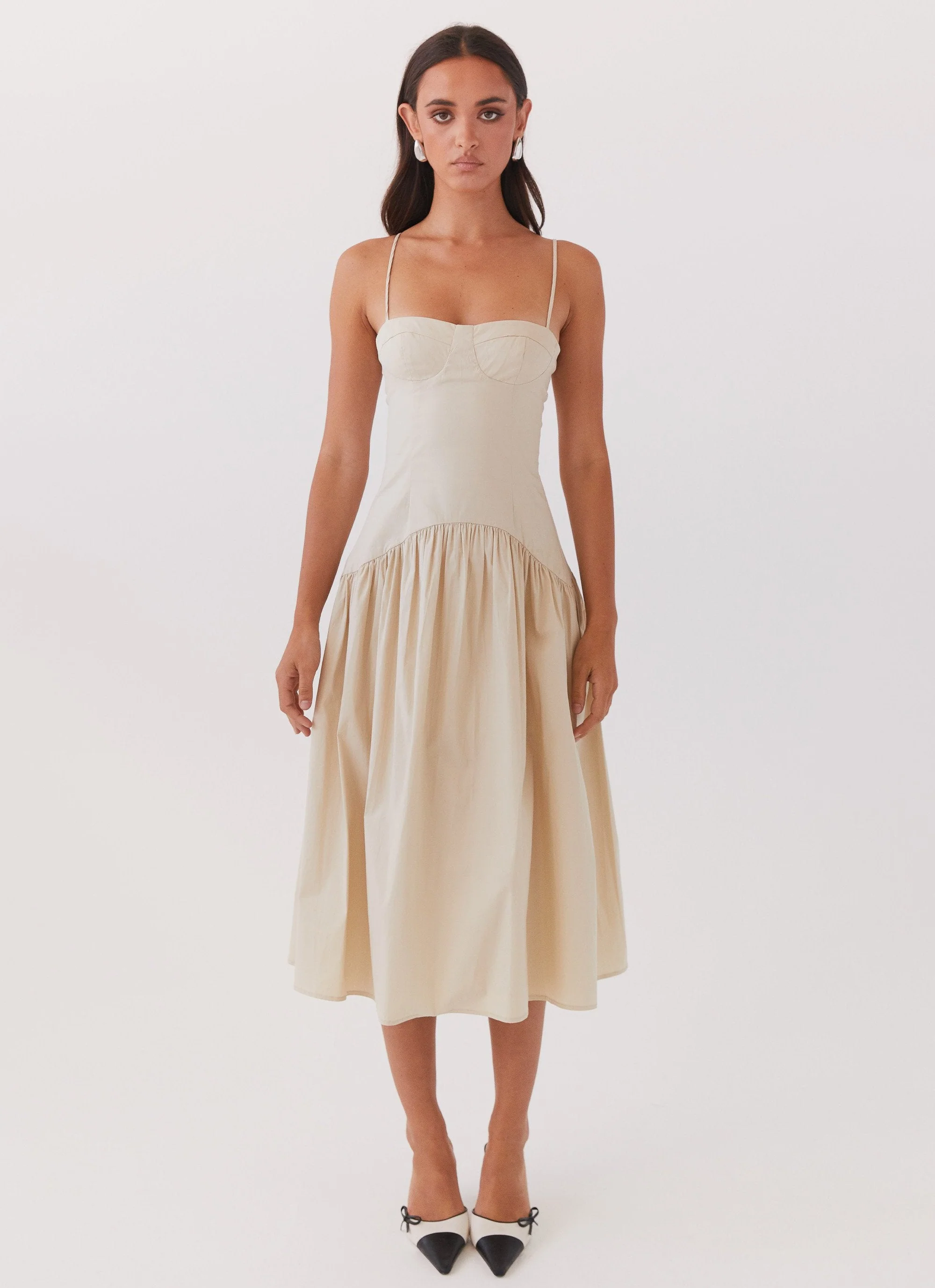 Yvette Corset Midi Dress - Desert Sage - Image 2