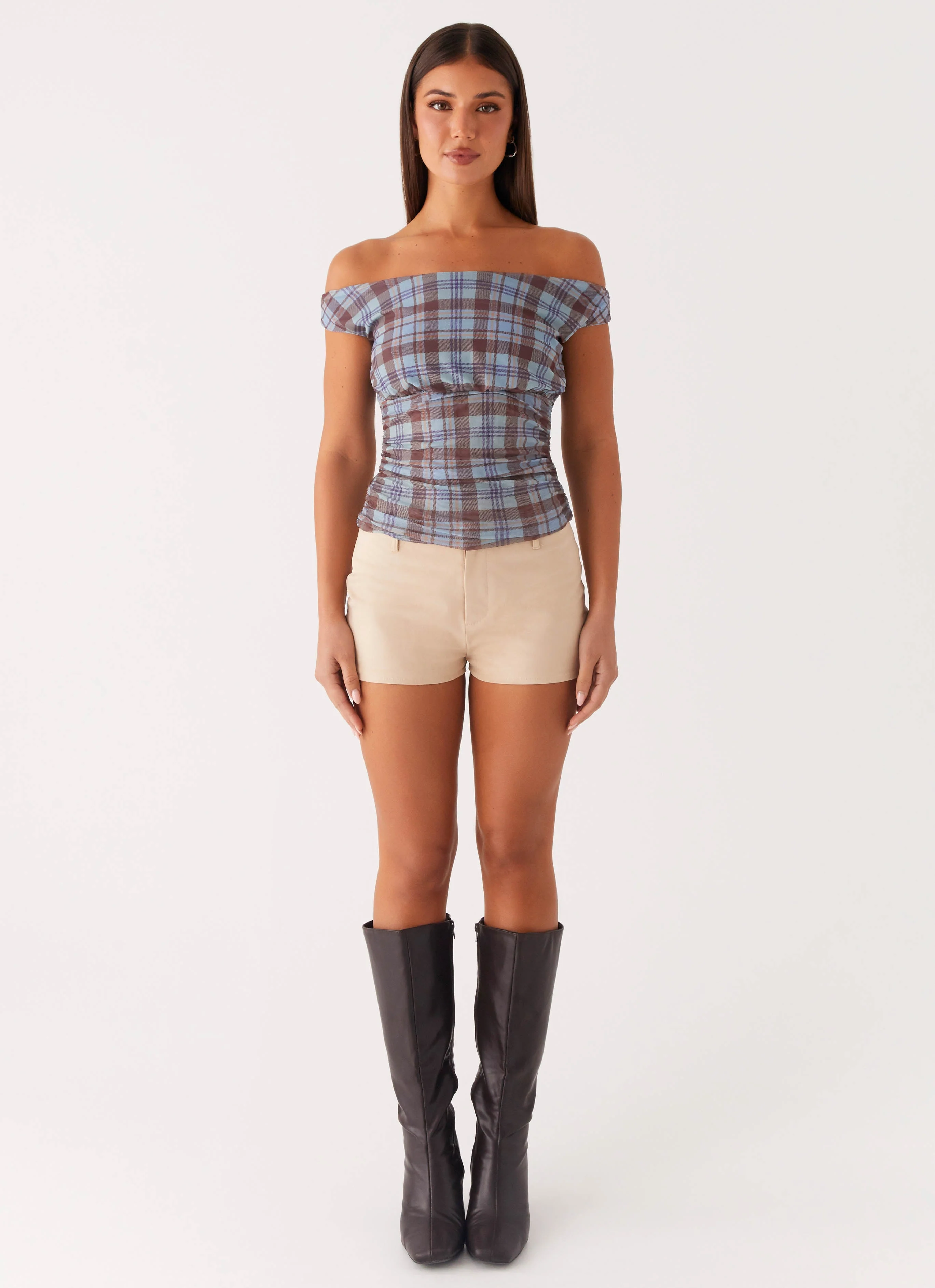 Zahli Off Shoulder Top - Shoreline Check - Image 2