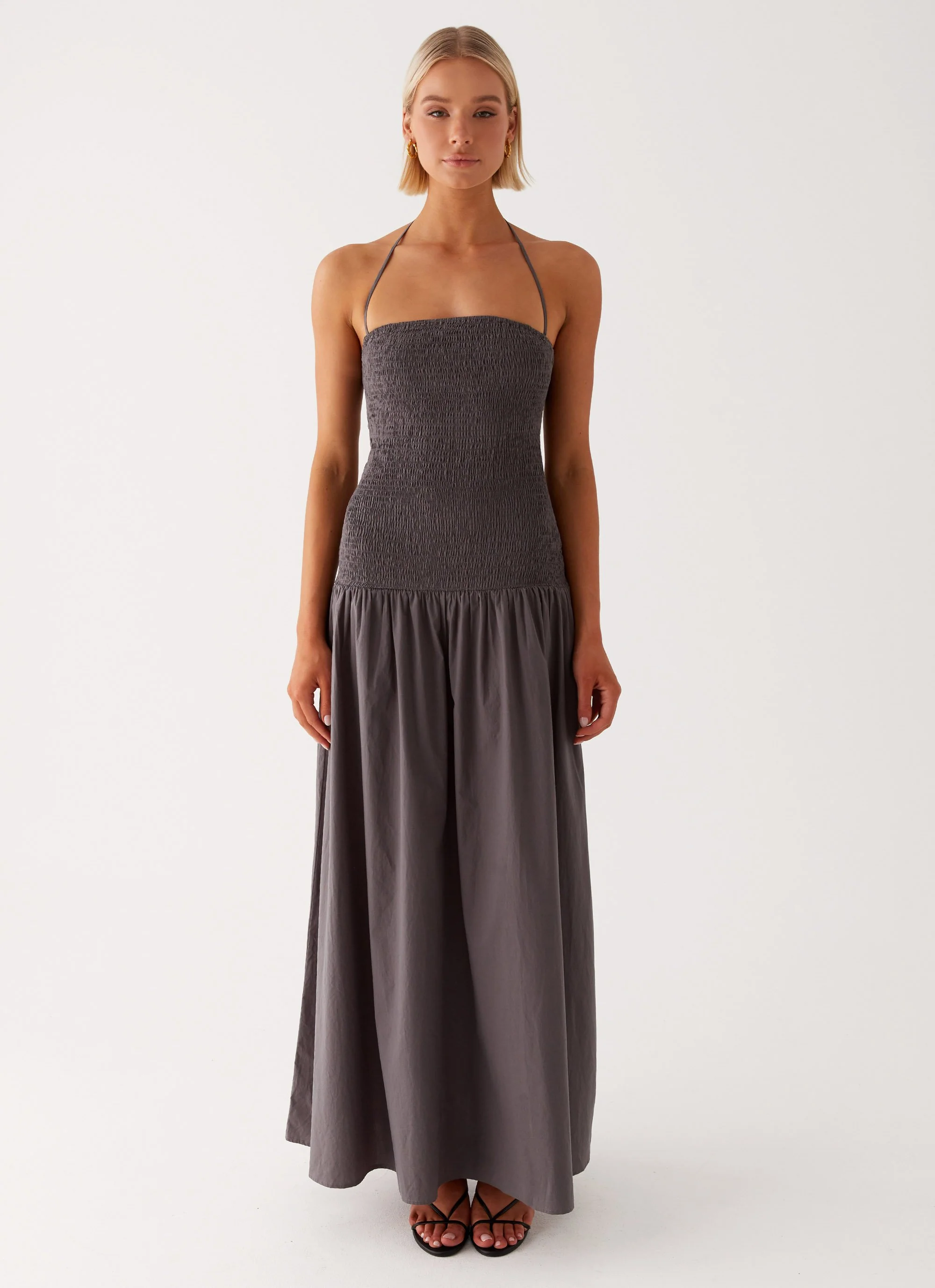 Zahra Maxi Dress - Charcoal - Image 2