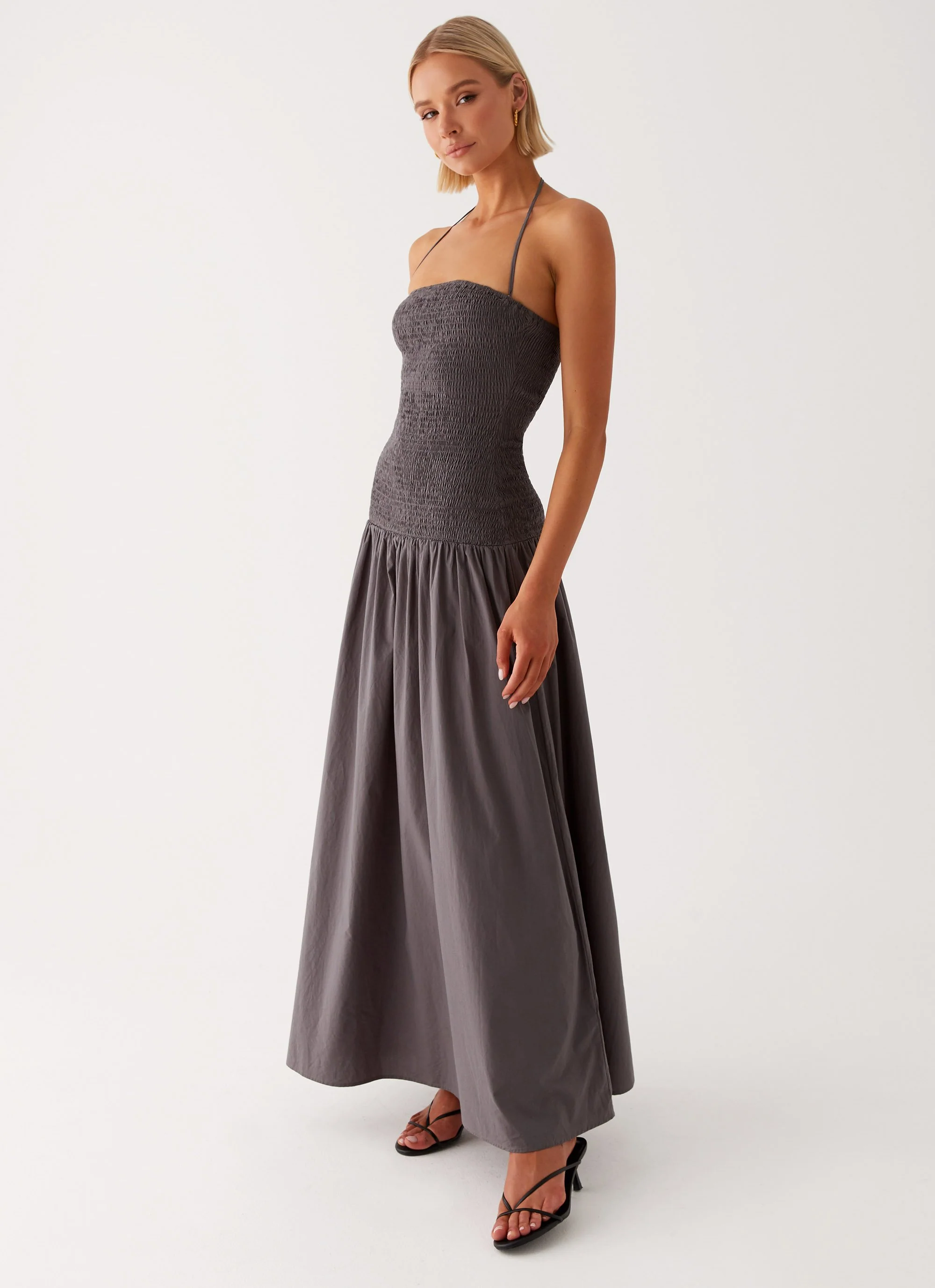 Zahra Maxi Dress - Charcoal - Image 3