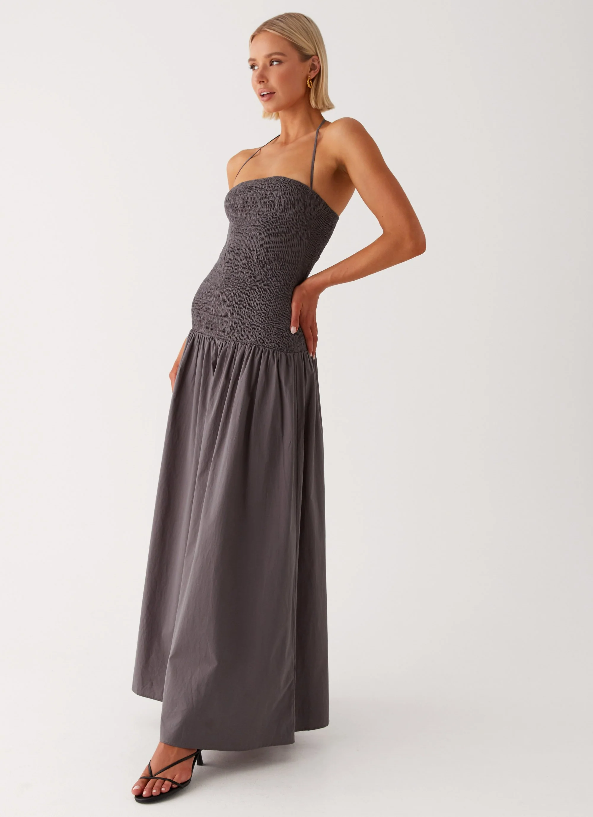Zahra Maxi Dress - Charcoal - Image 6