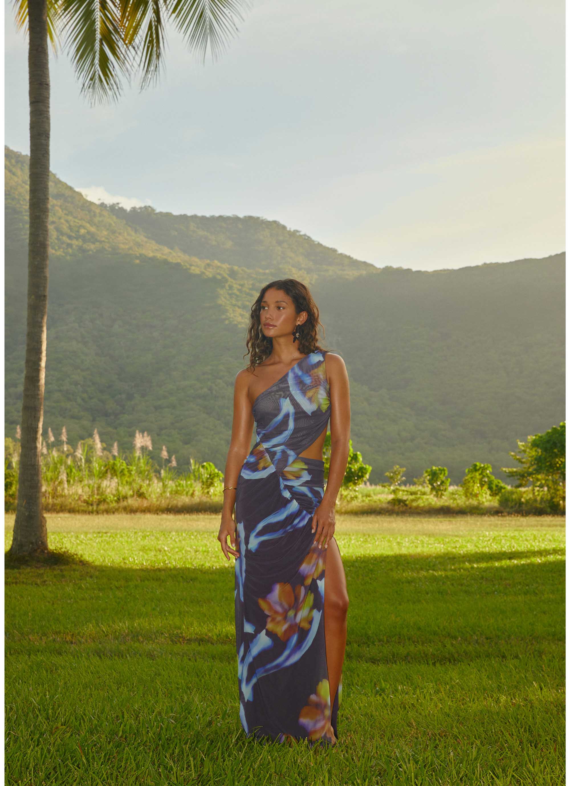 Zanzibar Maxi Dress - Dark Floral - Image 2