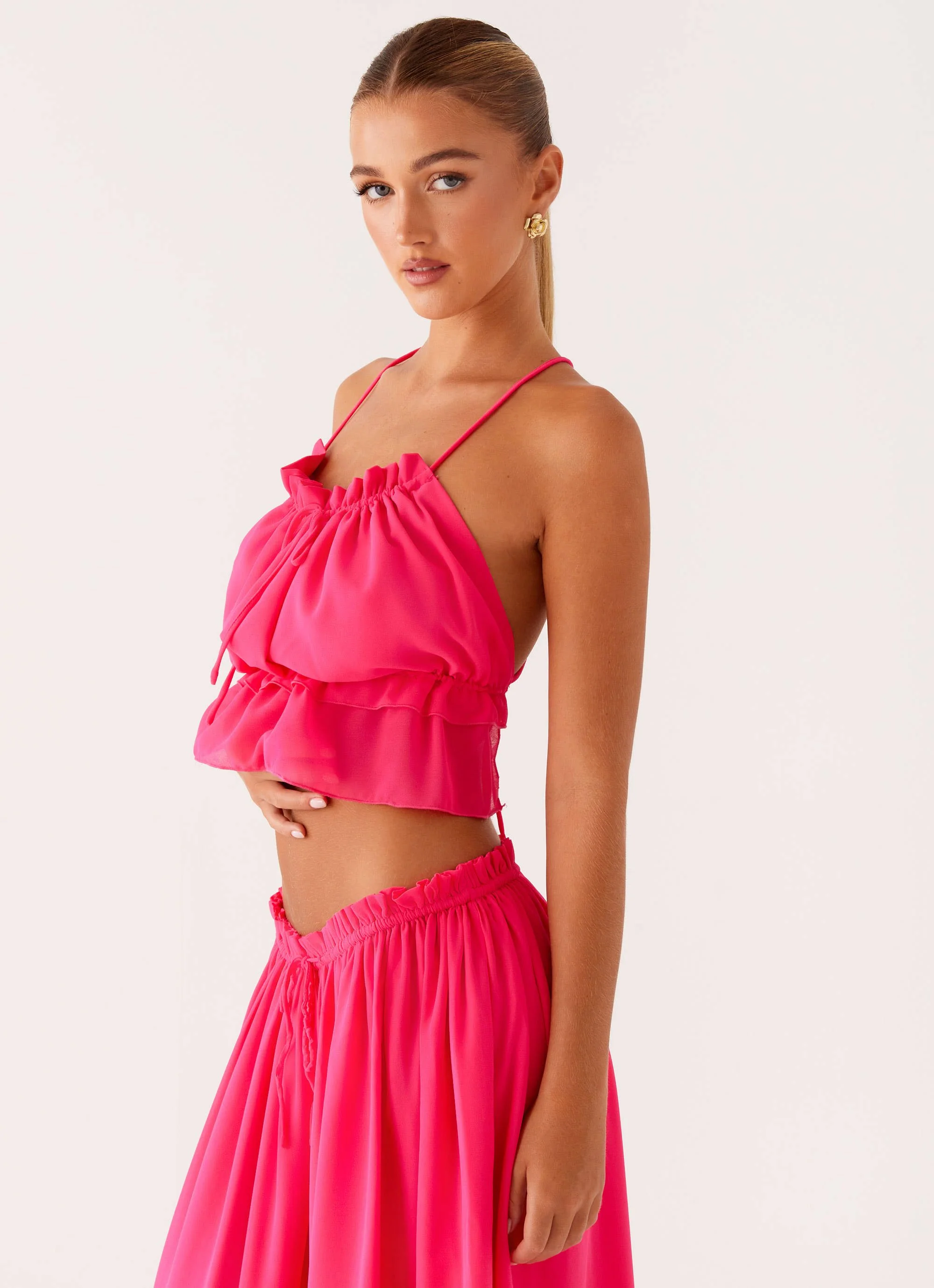Zaya Backless Top - Fuchsia - Image 6