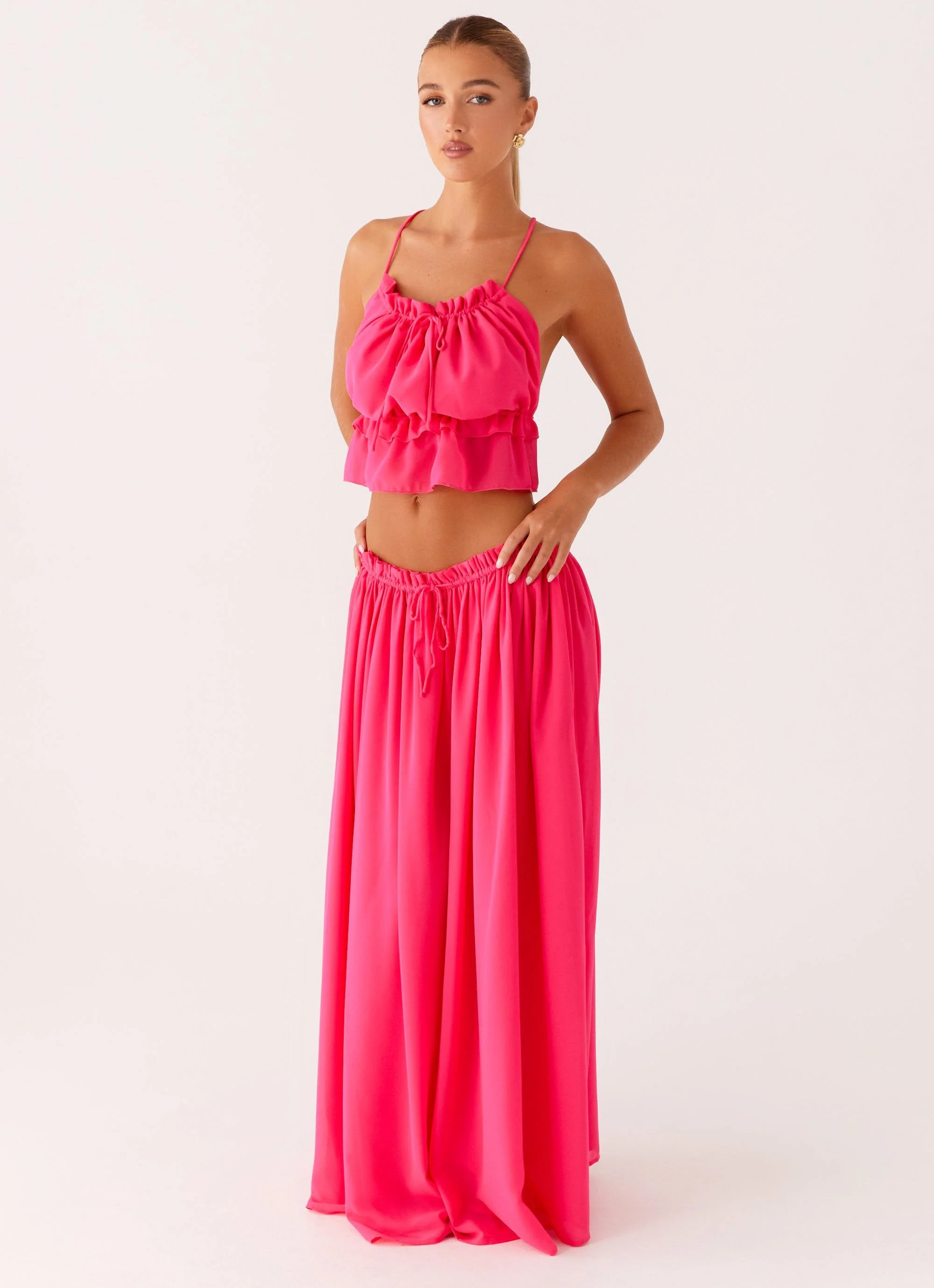 Zaya Maxi Skirt - Fuchsia - Image 2