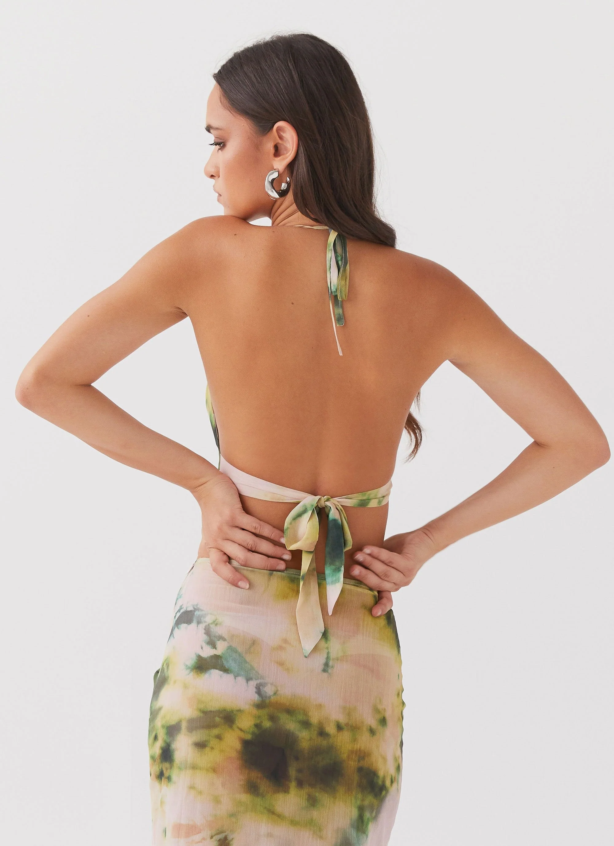 Zenta Cowl Neck Top - Rainforest - Image 4