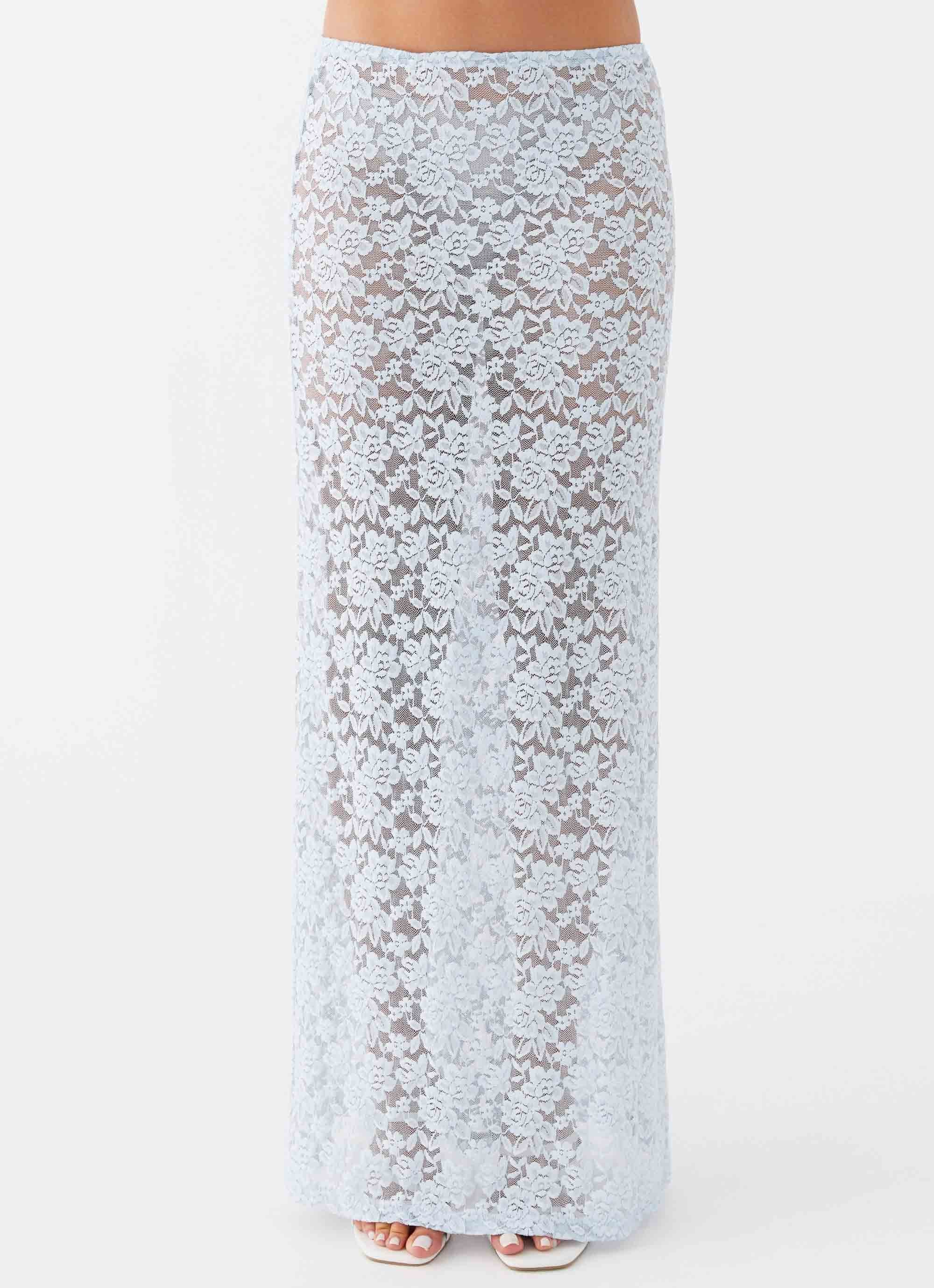 Zephyra Lace Maxi Skirt - Blue Cloud - Image 5