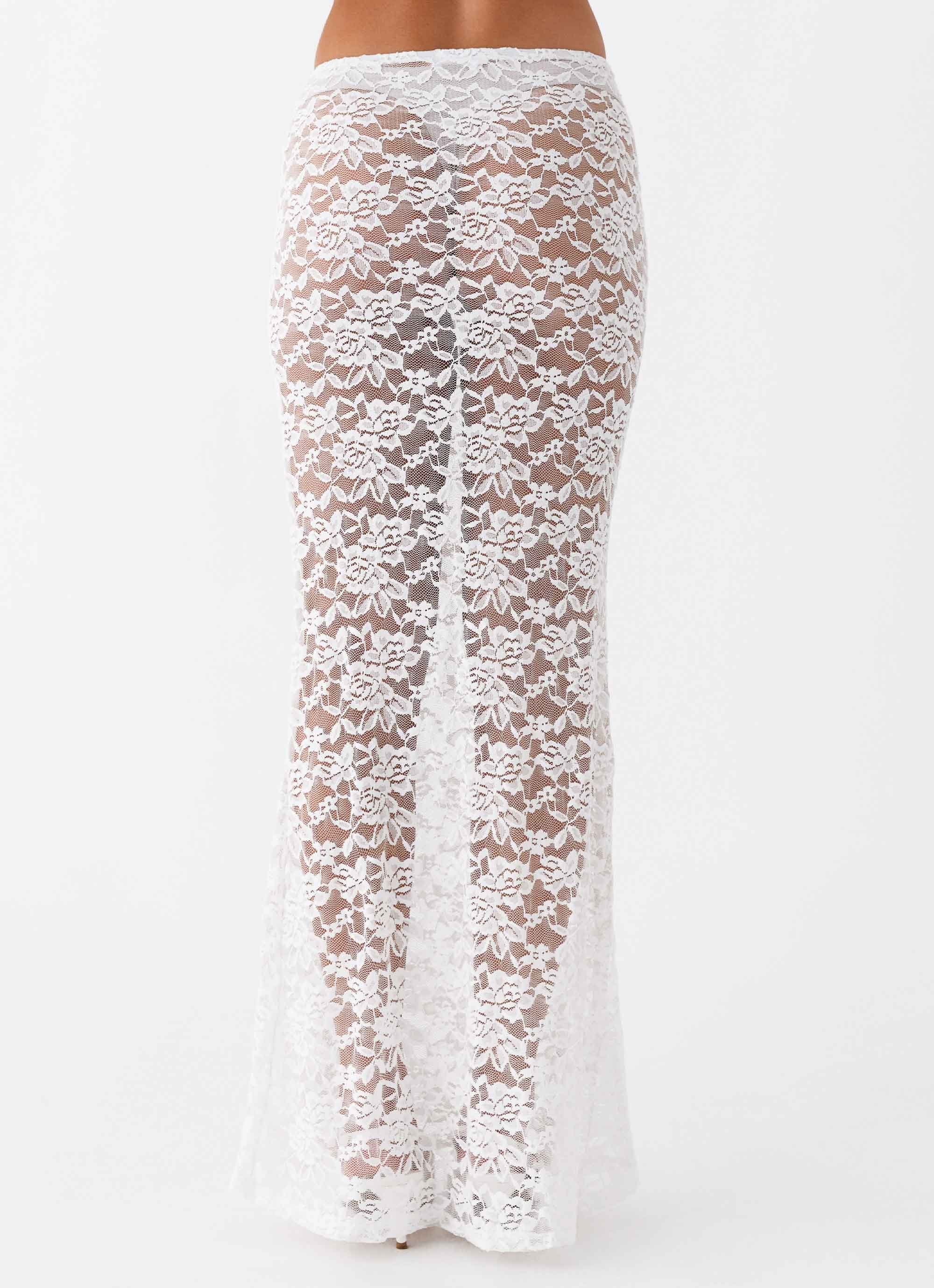 Zephyra Lace Maxi Skirt - White - Image 6