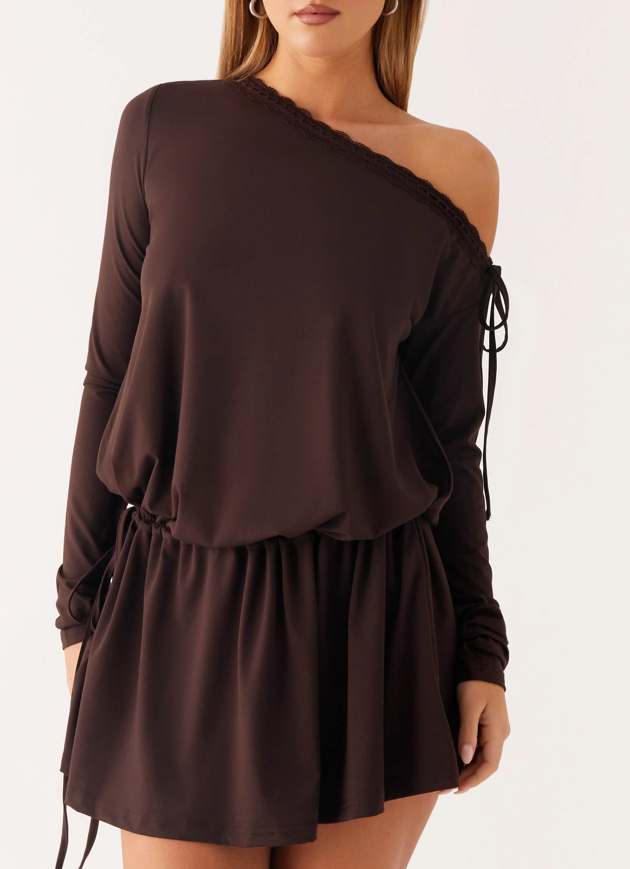Zinnia Mini Dress - Chocolate - Image 6